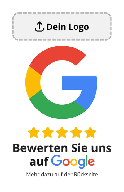 Google Bewertung Visitenkarte Front