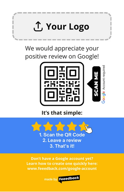 Google Review Business Card Back