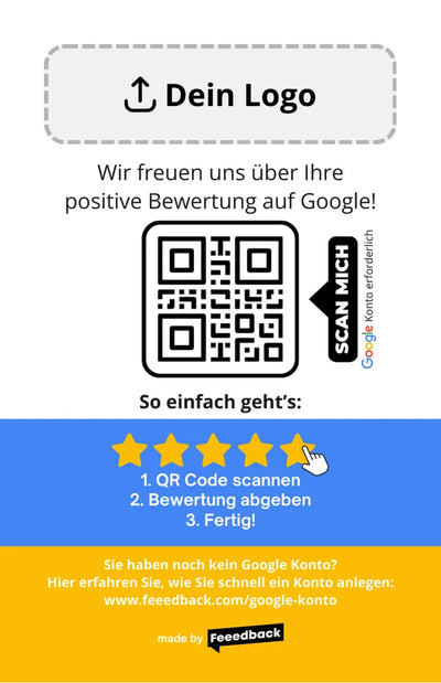 Google Bewertung Visitenkarte Back
