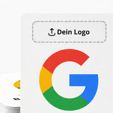 Detail der Logofläche einer personalisierten Google-Bewertungskarte